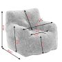 KOSSMAI Bean Bag Upholstered Tufted Linen Chair with Memory Foam for Living Room, Bed Room, Study Room Green - Image 5