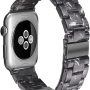 Light Apple Watch Band - Fashion Resin iWatch Band Bracelet Compatible with Stainless Steel Buckle for Apple Watch Series 6 Series SE Series 5 Series 4 Series 3 Series 2 1 (Shining Black, 38mm/40mm) - Image 4