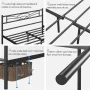 Renwick Skylar Cloud-Inspired Design Metal Bed, Full, Black - Image 4
