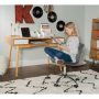 May 47.25 in. Rectangle Natural and White Wood 2-Drawer Desk with Shelf - Image 6