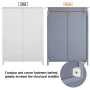 Alden Design Free Standing Storage Cabinet with Doors and Adjustable Shelves, Gray - Image 2