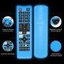 2 Pcs Silicone Cover for Samsung Remote, Alquar Protective Shockproof Case Compatible with Samsung Smart TV Remote BN59-01301A Bn59-01315A Bn59-01199F -with Lanyard (Red+ Glowing Blue) - Image 4