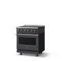 Viking - 30 in. Wide 4 Elements Pro 5 Series 4.7 Cu.Ft. Freestanding Electric Convection Range - w. Brushed Brass Trim - Cast Black - Image 2