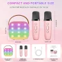 Adofi Toy Microphone for Kids, Toddler Microphone for Singing, Karaoke Machine for Girls, Portable Kids Microphone with 2 Bluetooth Microphones, Kids Microphone for Girls - Image 3