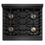 ZLINE - 30 in. Wide 4 Burner AutographParamount DuoPro Gas Rangetop in Black Satin Steel and Bronze Accents (PSRTBSZ-30-CB) - Black Satin Stainless Steel - Image 2