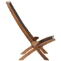 Irene Inevent Chair Foldable Leisure Chair Wooden Slanted Back Accent Chair Simple Indoor Outdoor Furniture - Image 4
