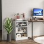 3-Tier Bookcase Open Display Rack Cabinet with Adjustable Shelves - White - Image 5