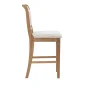 Kendra 26 in. Graywash High Back Wood Counter Stool with Fabric Seat - Image 2