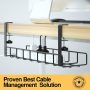 Under Desk Cable Management Box, Cinati Cable Management Box Wall Mounted, Metal Cord Organizer for Desk to Conceal Power Strips & Wire, Desk Cable Management Tray Cord Hider Box for Office, Home - Image 6