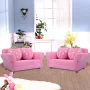 Costway Kids Sofa Strawberry Armrest Chair Lounge Couch w/2 Pillow Children Toddler Pink - Image 3