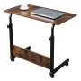 Zimtown Side Table Rolling Computer Desk Stand Coffee Sofa End Cart Laptop PC Tray Home - Image 4