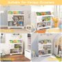 Kids Toy Storage Organizer with Book Shelf and Storage Cabinet - Image 6