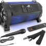 Pyle Wireless Portable Bluetooth Boombox Speaker - 500W 2.1Ch Rechargeable Boom Box Speaker Portable Barrel Loud Stereo System with Flashing LED, Digital LCD Display, AUX, USB - Pyle PBMSPG180 - Image 3