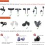 Sports Earbuds Tips Replacement Ear Fins Wingtips Noise Isolation Replacement Eartips Adapters for in Ear Earphones 4mm to 6mm Nozzle Attachment 3 Pairs Left and Right Balck - Image 6