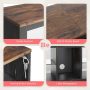 Bestier LED TV Stand for 65 inch TVs, Entertainment Center with Storage,TV Console Table for Living Room with Adjustable Shelves,Golden Black - Image 3