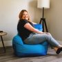 Big Joe Dorm Bean Bag Chair with Drink Holder and Pocket for Teens and Kids, Two Tone Blue, Durable Easy-Clean Polyester Nylon Blend, 3 foot Gaming and Reading Nook Seat, Refillable - Image 5