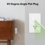 BN-LINK Flat Plug Power Strip with 2 AC Outlets, 2 USB A and 1 USB C Ports(5V,2.4A), 6 Feet Extension Cord, Compact Nightstand Desktop Charging Station for Travel, Dorm, Cruise Ship, ETL & FCC Listed - Image 4