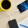 Best Buy essentials™ - 4’ Lightning to USB-C Braided Charge-and-Sync Cable - White - Image 2