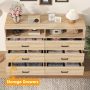 Winkalon 6 Drawers Dresser,Modern Storage Tower Dressers and Chests 2 Open Cubby,Large Organizer for Bedroom,Light Oak - Image 5