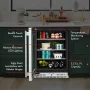 KitchenAid - 5.2 Cu. Ft. Undercounter Refrigerator Glass Door and Shelves with Metallic Accents - PrintShield Stainless Finish - Image 2