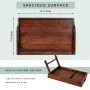 Rossie Home Bamboo Bed Tray / Lap Desk with Phone Holder, Medium, Java - Image 5