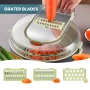 Vegetable Chopper, Dinosoo Multifunctional 12-in-1 Veggie Chopper with 7 Blades, Onion Chopper Food Chopper Vegetable Slicer Cutter Dicer - Image 5