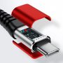 USB C Cable 1ft 3Pack, USB A to Type C Charger Fast Charging, USB C Charger Cable Nylon Braided USB C Cord for iPhone 15/15 Plus/15 Pro/15 Pro Max, Samsung Galaxy S23/S22/S21/S20, Note 10 9-Red - Image 6