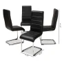 Marlys Black Faux Leather Upholstered Dining Chair (Set of 4) - Image 6