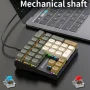 APAYADO K33 Mini Numeric Keyboard 33Keys,Blue Mechanical Shaft,RGB,PBT Keycaps for Treasury / Accounting / Finance, Red Switch, K33 glimmer - Image 3