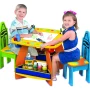 Grow'n Up Crayola Kids Wooden Multi-Color Activity Table and Chair Set for Ages 3 to 8 - Image 2