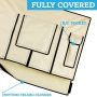 Garnetics Outdoor TV Cover 24 Inch – Waterproof, Weatherproof TV Enclosures with Smart Shield Screen Protectors, Ideal for Outdoor Use, Moving, and Storage - Beige - Image 5