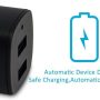 Tranesca Dual USB Wall Charger Compatible for iPhone Xs/Xs Max,iPhone XR/8/7/6S/6S Plus/6 Plus/6, Samsung Galaxy S7/S6/S5 Edge, LG, HTC, Moto, Kindle and More-2 Pack Black - Image 3