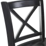 Linon Torino 30" Cross-Back Indoor Wood Bar Stool, Black - Image 6