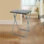 J&V TEXTILES Multi-Purpose Sturdy and Durable Decorative Bedside Laptop Snack Cocktails TV Folding Table Tray Desk Bedside Laptop Snacks 3D Wooden - Image 4