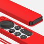 Compatible with Apple TV 4K Siri Remote Case 2021, Silky-Soft Anti-Slip Protective Silicone Cover for Siri Remote Control 2nd Generation [Lanyard Included], Red - Image 3