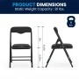 BizChair Kids Black 3 Piece Folding Table and Chair Set - Image 3