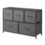 Mainstays  5 Drawer 40" Wide Fabric Storage Dresser for Bedroom, Grey - Image 3