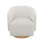 Henredon Murphy Swivel Boucle Chair, Cream - Image 6