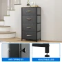 Dextrus 4-Drawer Fabric Dresser for Adults & Teens, Easy Pull Storage Unit for Bedroom, Dark Gray - Image 6