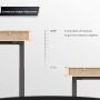 FEZIBO 48 x 24 Inch Height Adjustable Electric Standing Desk with Double Drawer, Stand Up Table with Storage Shelf, Sit Stand Desk with Splice Board, Black Frame/Light Rustic Brown Top - Image 4