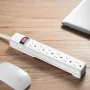 Hyper Tough 6-Outlet Indoor Power Strip with 2.5 ft Extension Cord, ETL Certified, White - Image 5