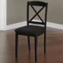 TMS Mason 5-Piece Cross Back Indoor Dining Set, Includes Table and Chairs, Black - Image 4