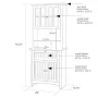 Casual Basics Black Buffet and Hutch with Framed Glass Doors and Drawer - Image 4