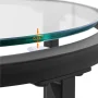Renwick Round Metal and Glass Top Accent Table, Black - Image 5