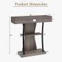 Console Table with Drawer and 2-Tier Shelves for Entryway Living Room - Image 4