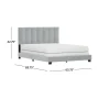 Reece Channel Stitched Upholstered Queen Bed, Platinum, by Hillsdale Living Essentials - Image 5