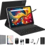Tablet Android 14 Tablet,128GB ROM+24GB RAM (8+16Virtual)+1TB TF Expand,10 Inch Android Tablet with Keyboard,5G WiFi Tablet,Octa-Core Processor,13MP+8MP Camera,Bluetooth,GPS,FHD Display,2 In 1 Tablet - Image 1