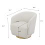 Henredon Murphy Swivel Boucle Chair, Cream - Image 3