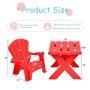 Red 3-Piece Plastic Children's Play Table Chair Set - Image 3