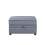Bois II Gray Velvet Storage Ottoman Section - Modular Sofa - Image 1